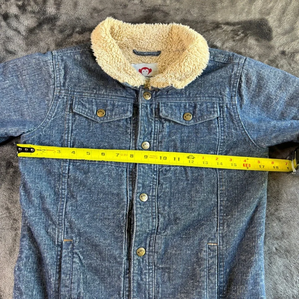 Appaman Kids Blue Corduroy Sherpa Lined Trucker Jacket Size 12‎ Boys Outerwear